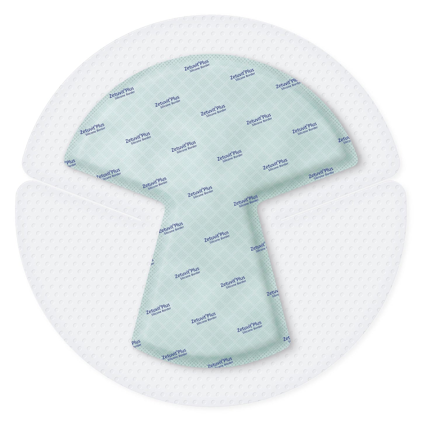 Zetuvit® Plus Silicone Border Super Absorbent Dressing, 10 x 10 Inch Heel