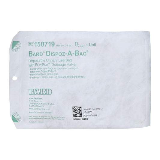 Bard® Urinary Leg Bag with Flip-Flo™ Valve, 19 Ounce