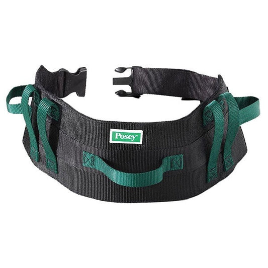 Posey® Green / Black Nylon Gait Belt with Quick Release Buckle, 28 – 55 Inches