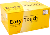 Easy Touch Insulin Syringe 30G x 5/16", 1 mL (100 count)