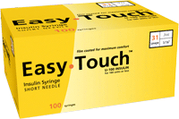 Easy Touch Insulin Syringe 31G x 5/16", 0.3 mL, (100 count)