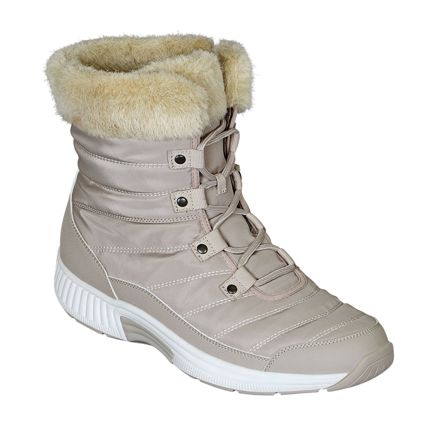 Alps Women's Waterproof Boots, Beige, angle view