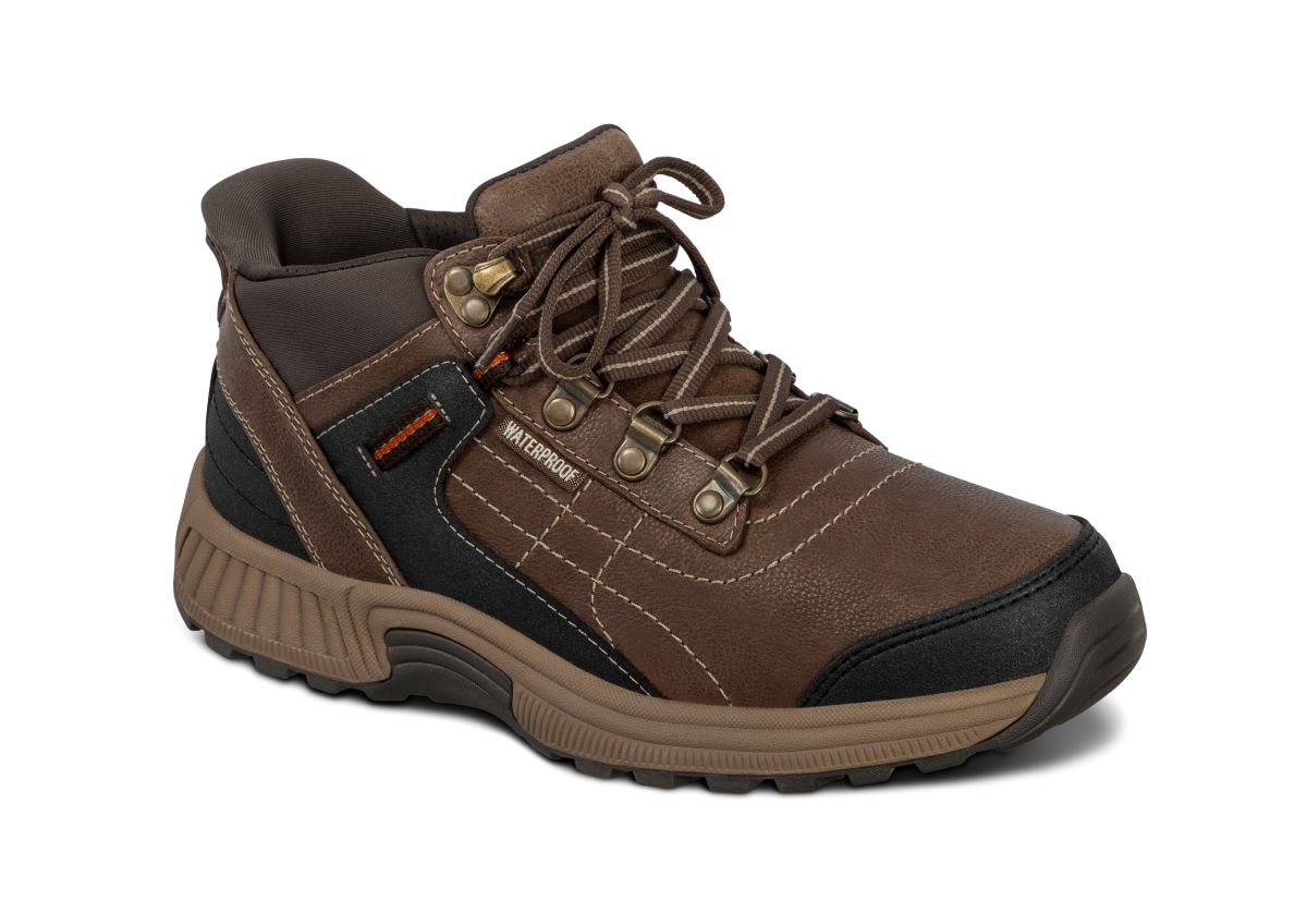 Carmel Women's Hands-Free Hiking Boots, Brown, angle view
