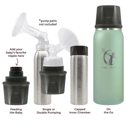 Ceres Chill OG Stainless Steel Breast Milk Chiller Container, 27 oz.