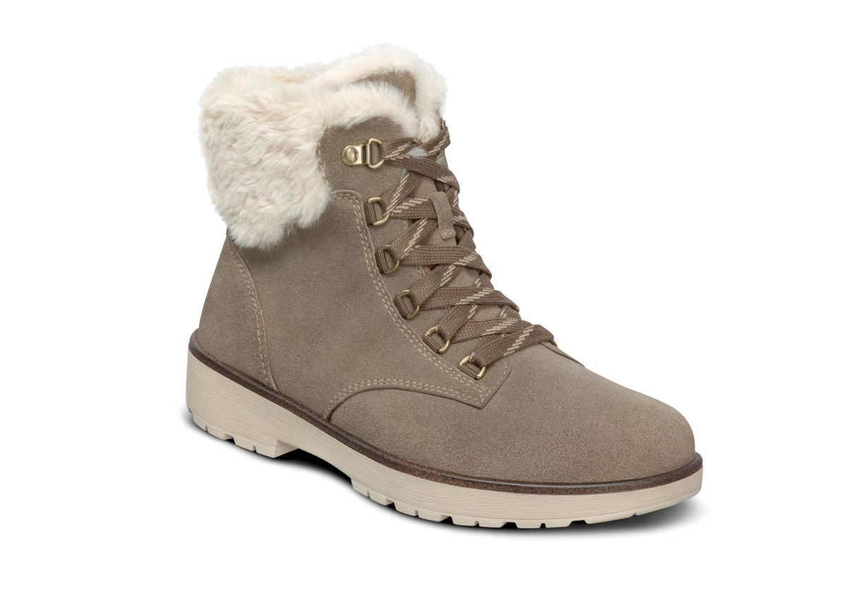 Stella Women's Boots, Taupe, angle view