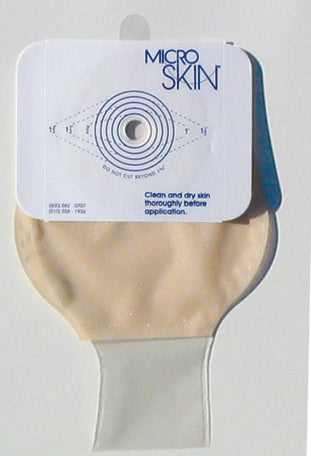 9" Mid-Size Drainable One-Piece Pouch with MicroSkin Barrier Clear 10 Count