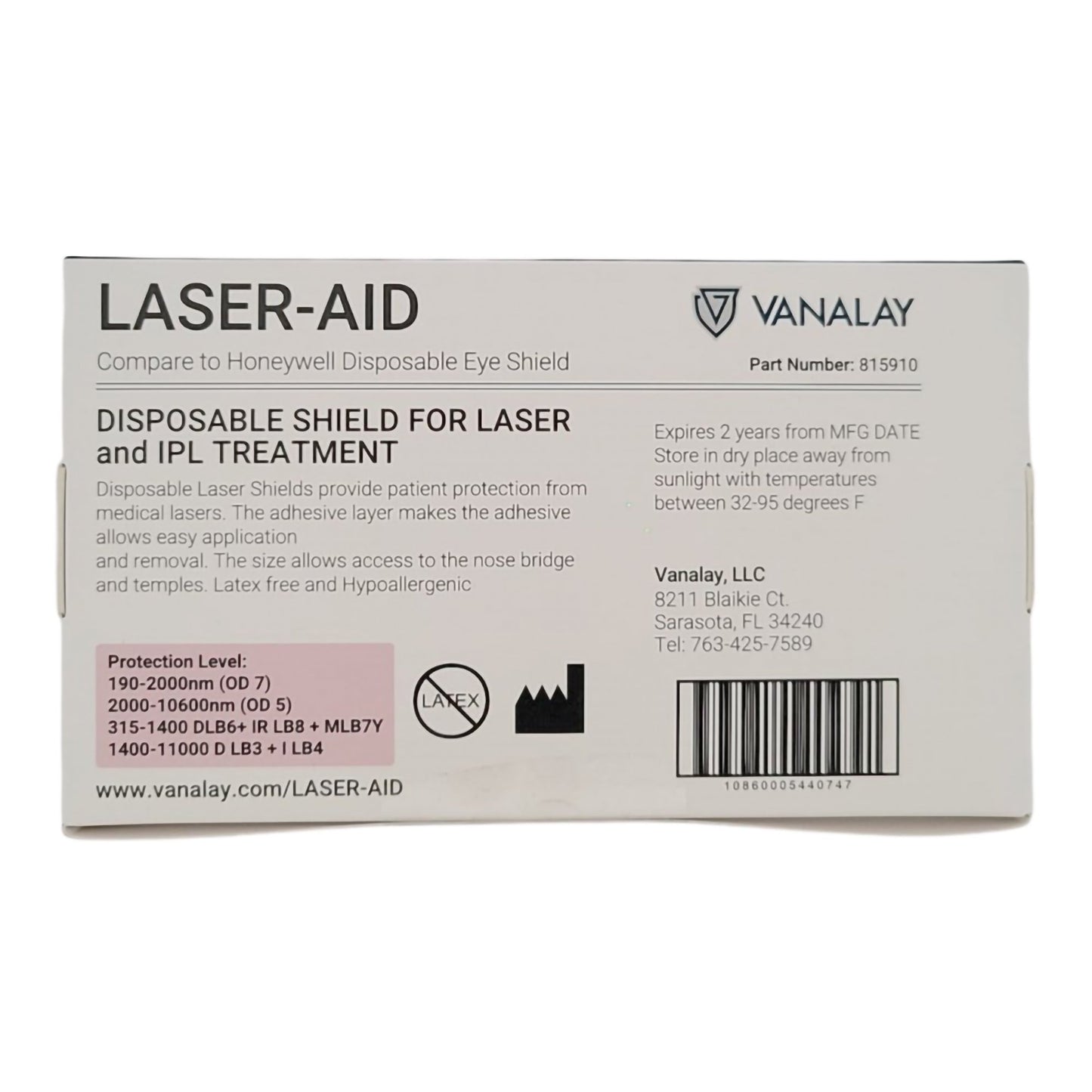Laser Aid Laser Eye Protector, One Size Fits Most