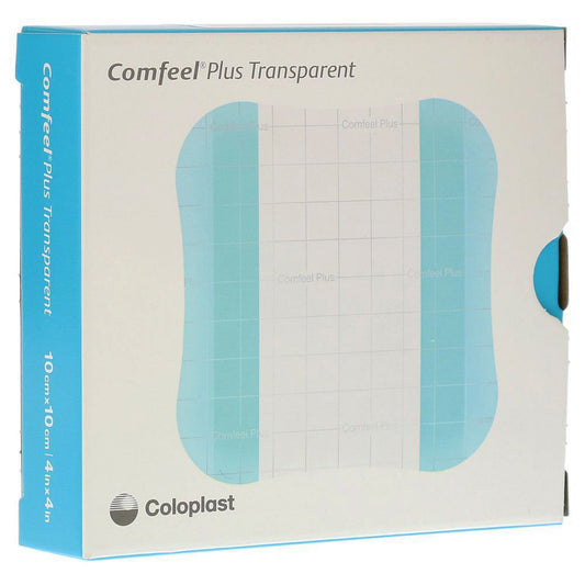Comfeel® Plus Transparent Thin Hydrocolloid Dressing, 4 x 4 Inch