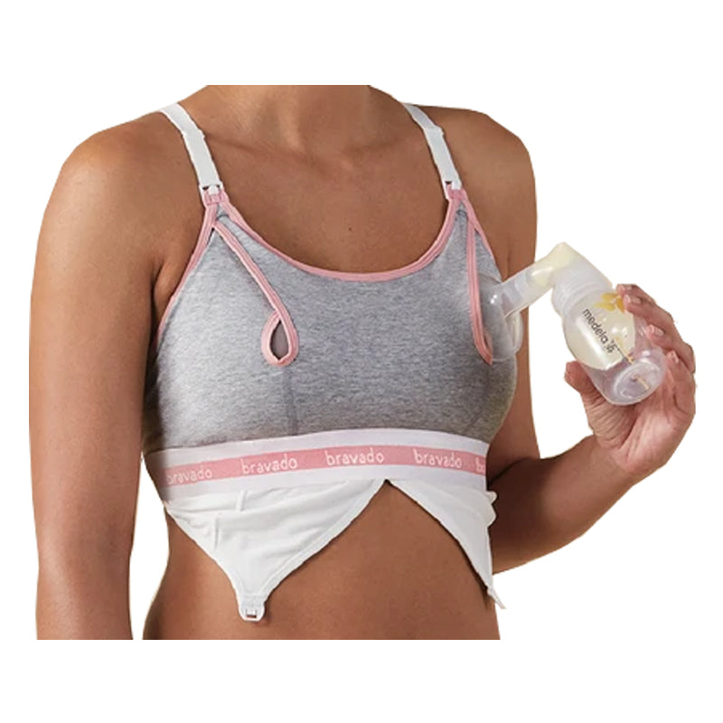 Clip and Pump Hands-Free Nursing Bra Accessory Dove Heather Medium