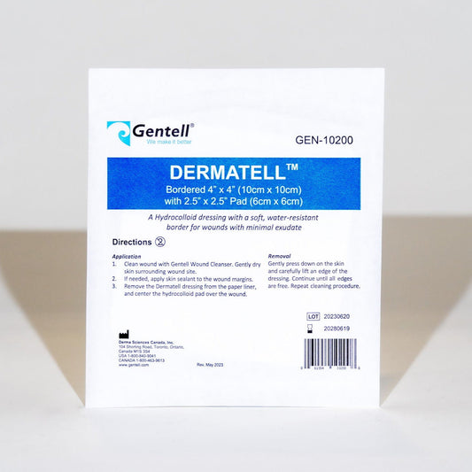 Dermatell Hydrocolloid Bordered Dressing 4" x 4"