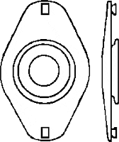 Convert-A-Pouch Convex Face Plate, 1", 2/Package 2ct