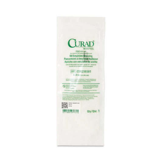 Curad Non-Adherent Sterile Oil Emulsion Dressings Gauze Emlsn 3 x 8" 1/pack