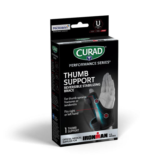 Curad Performance Series Ironman Universal Thumb Braces Brace Dlx Univ Microb 4cs