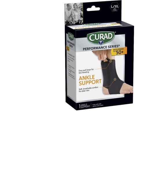 Curad Performance Series Neoprene Open Heel Ankle Supports L/ Extra Smallr