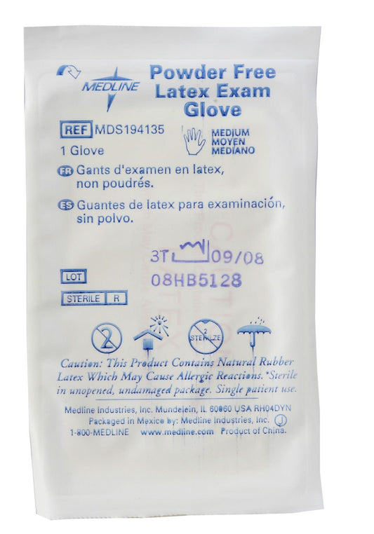 Sterile Latex Exam Gloves Fully Textured Single Wrapped