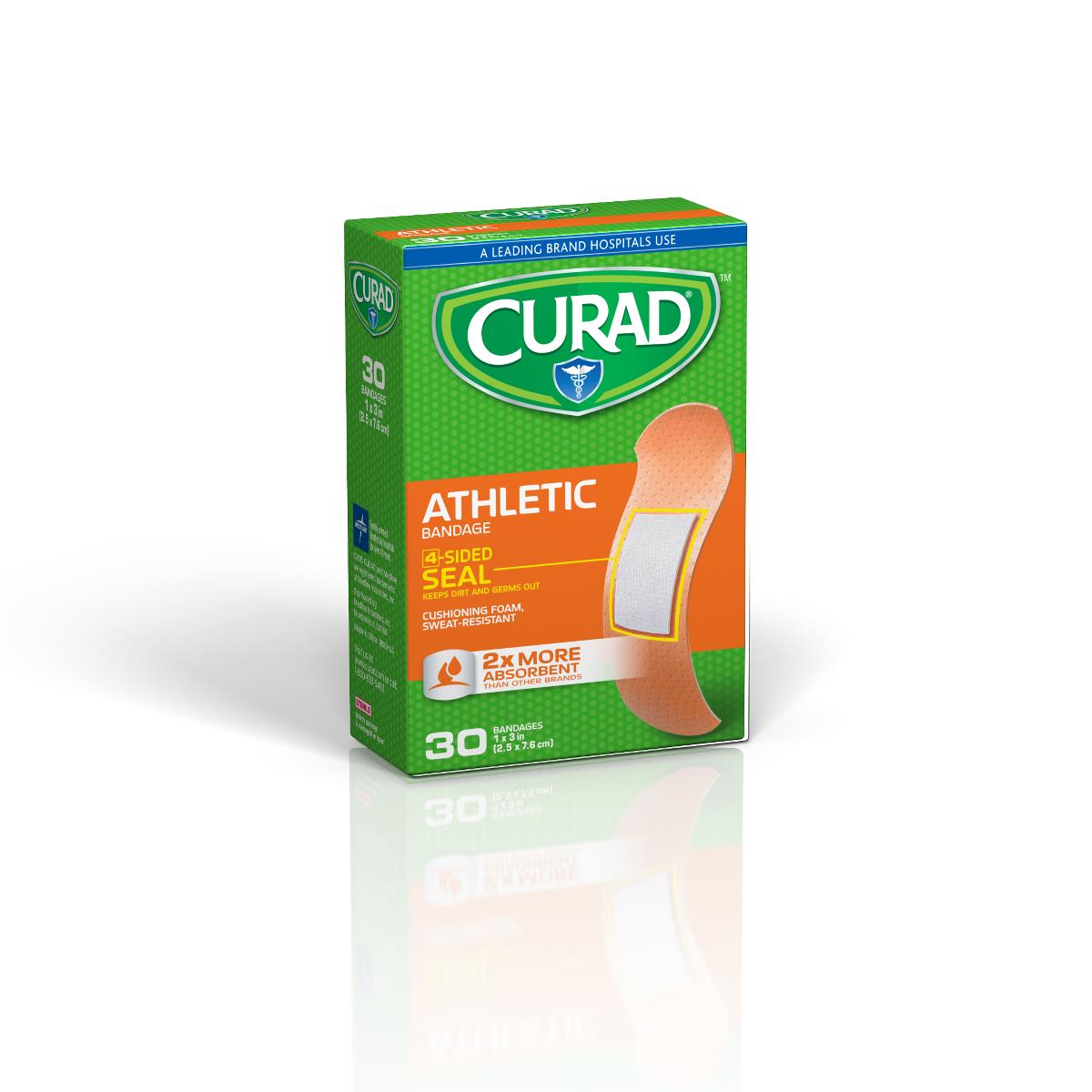 Curad Athletic Foam Bandages Strp 1 x 3" 30ct (24 Boxes)