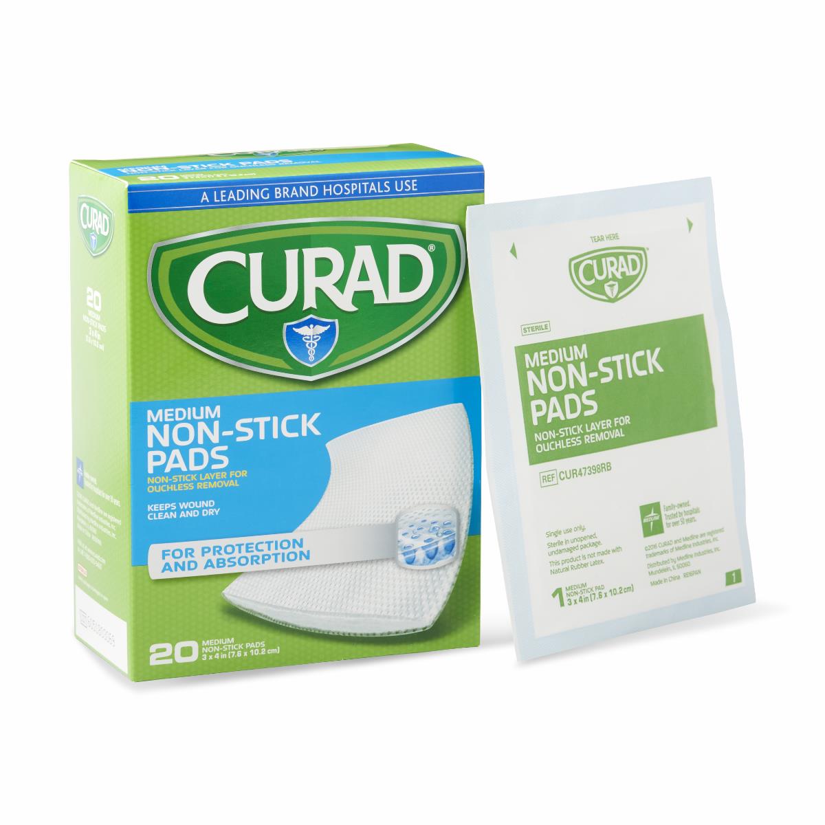 Curad Sterile Nonstick Pads 3 x 4 St 20 Each=box