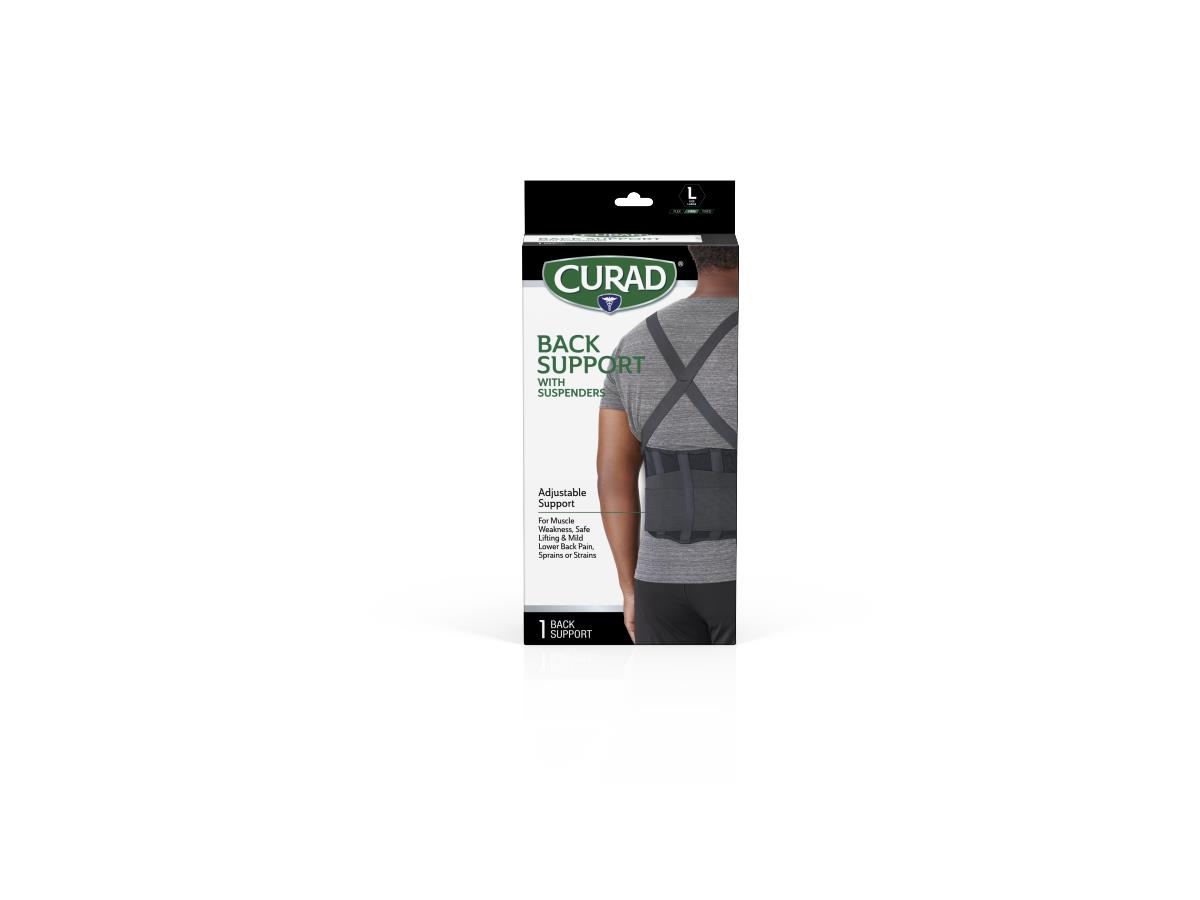 Curad Back Supports with Suspenders with susp Retail L 1 Each (1 Each)