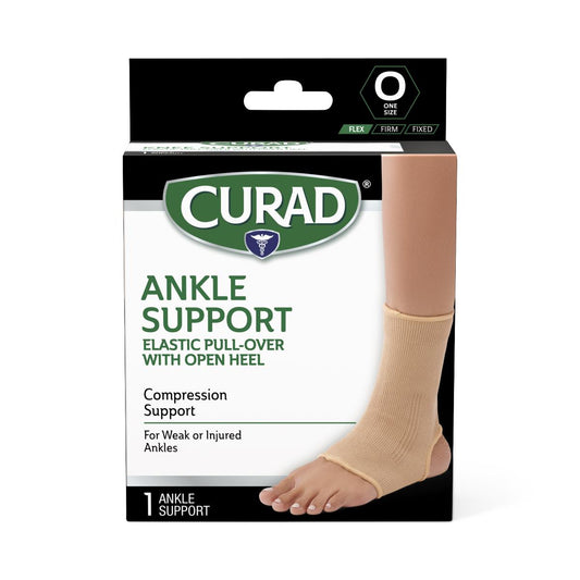 Curad Elastic Open-Heel Ankle Supports Elast Open Heel Retail (Case of 4)
