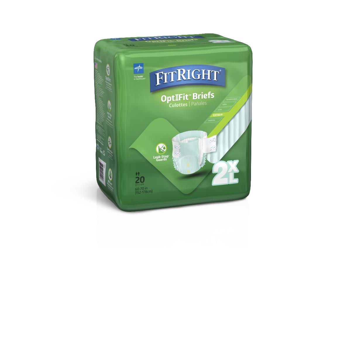 FitRight OptiFit Plus Incontinence Briefs