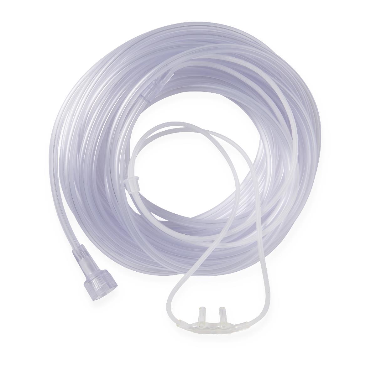 SuperSoft Adult Oxygen Cannula with Universal Connector 25ft Clear