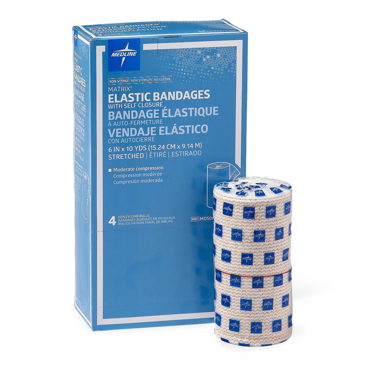 Nonsterile Matrix Elastic Bandages 6" x 10yd Self Closure