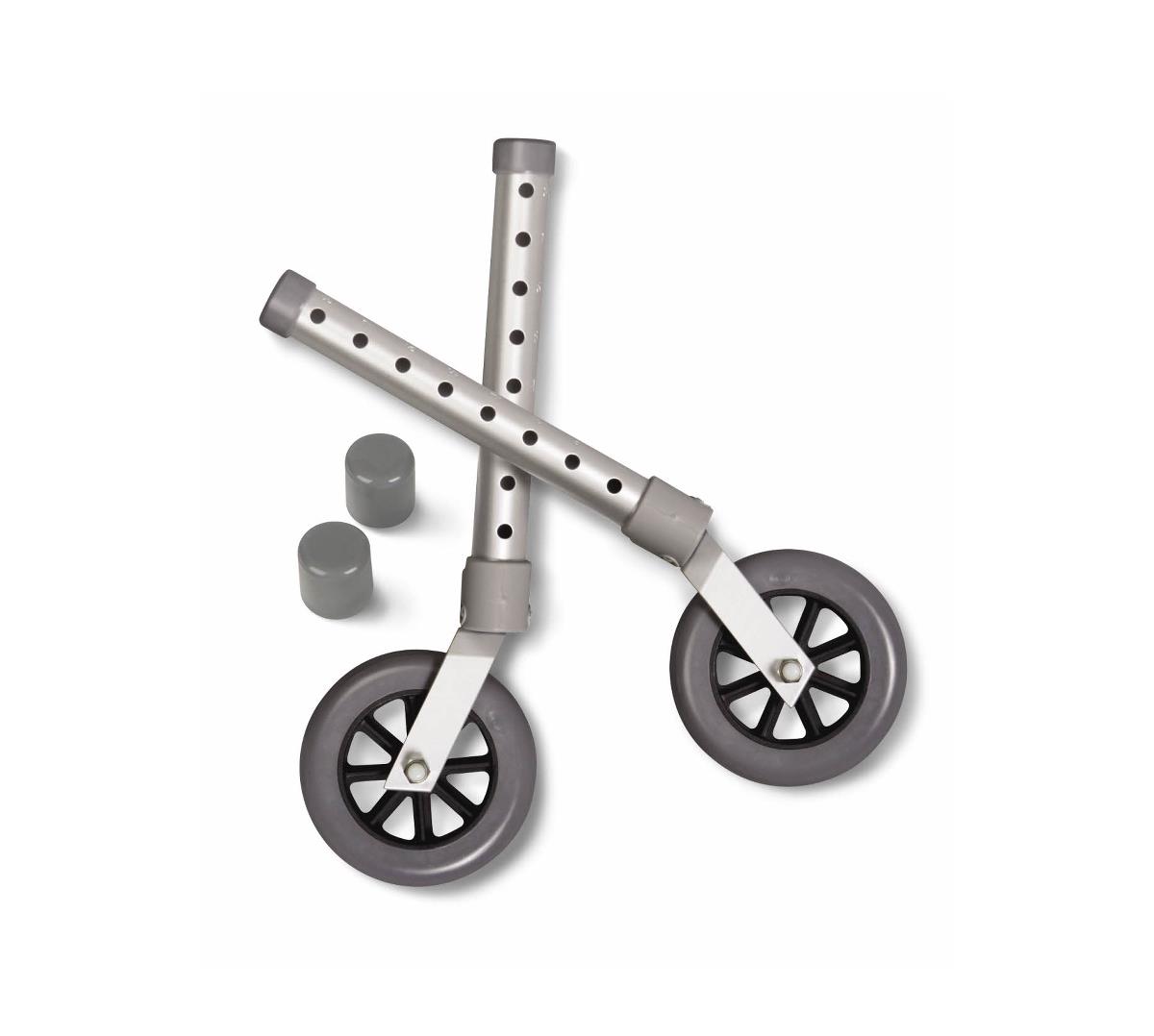 Replacement Swivel Casters for Walkers 5" Wheel 5 in F/walker with 1in Tubing (Set of 2)