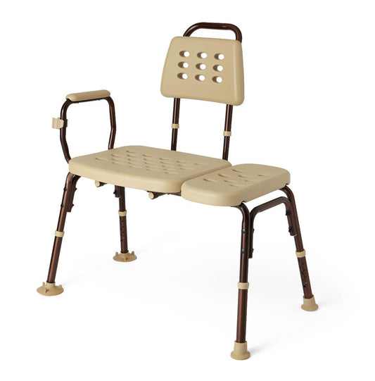 Shower Transfer Bench with Back and Microban Treatment 350lbs (1 Each)