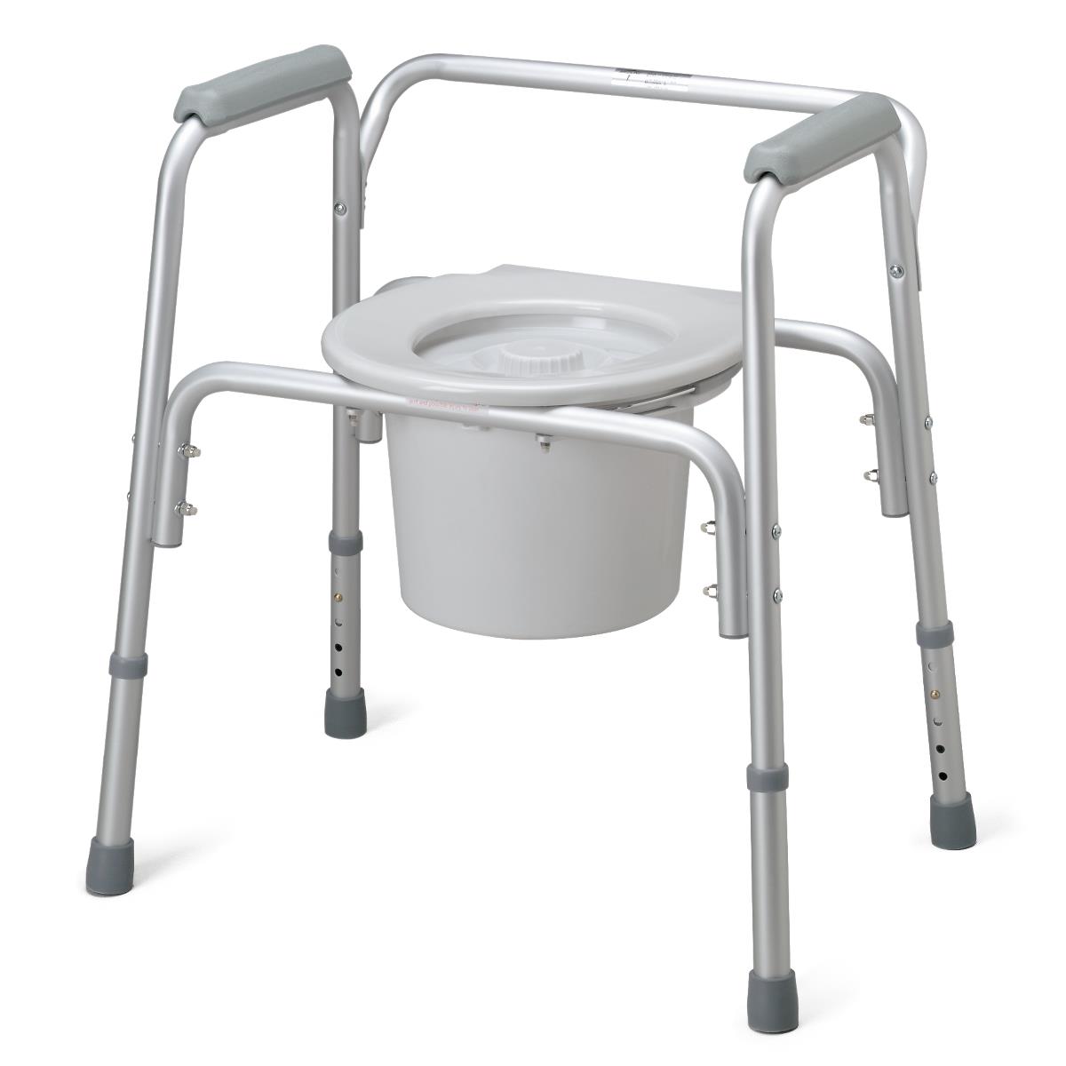Aluminum Bedside Commode Alum Ht.adj 16-20 300cap (Case of 4)
