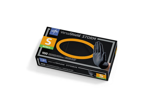 Versashield Storm Powder-Free Nitrile Exam Gloves Vstorm Black