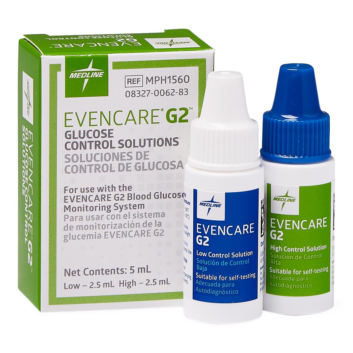 Evencare G2 Glucose Control Solutions Hi & Low 2.5 mL