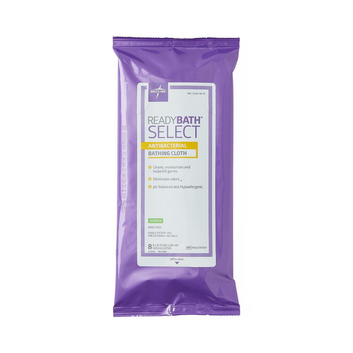 Readybath Select Medium-Weight Washcloths Antibac Scented 8/P