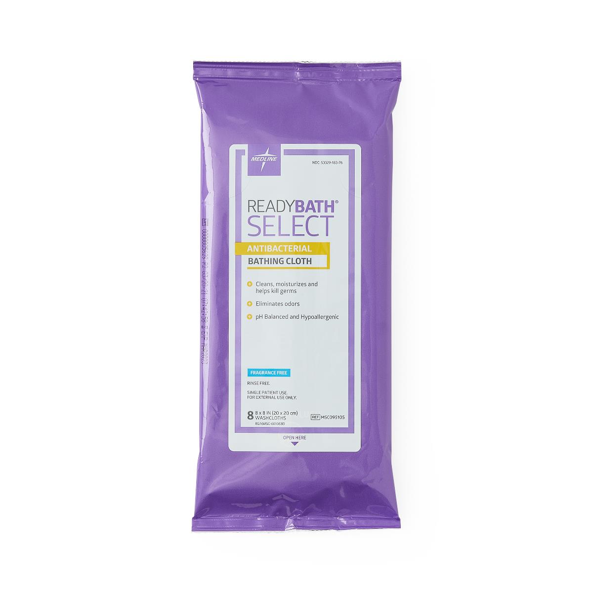 Readybath Select Medium-Weight Washcloths Antibac Frag Free 8