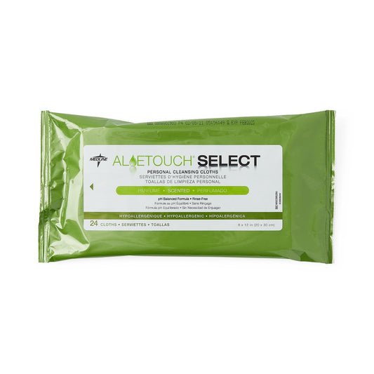 Aloetouch Select Premium Spunlace Personal Cleansing Wipes Wipe Wet Scented 8 x 12" 24/pack