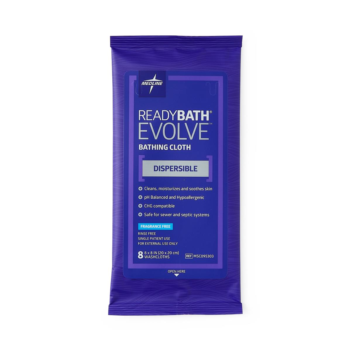 Readybath Evolve Bathing Cloths Fragrance Free 8pk