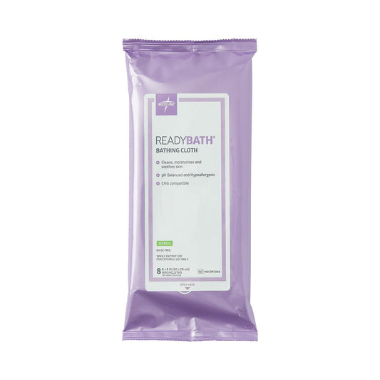 Readybath Total Body Cleansing Standard Weight Washcloths Scented 8/pack
