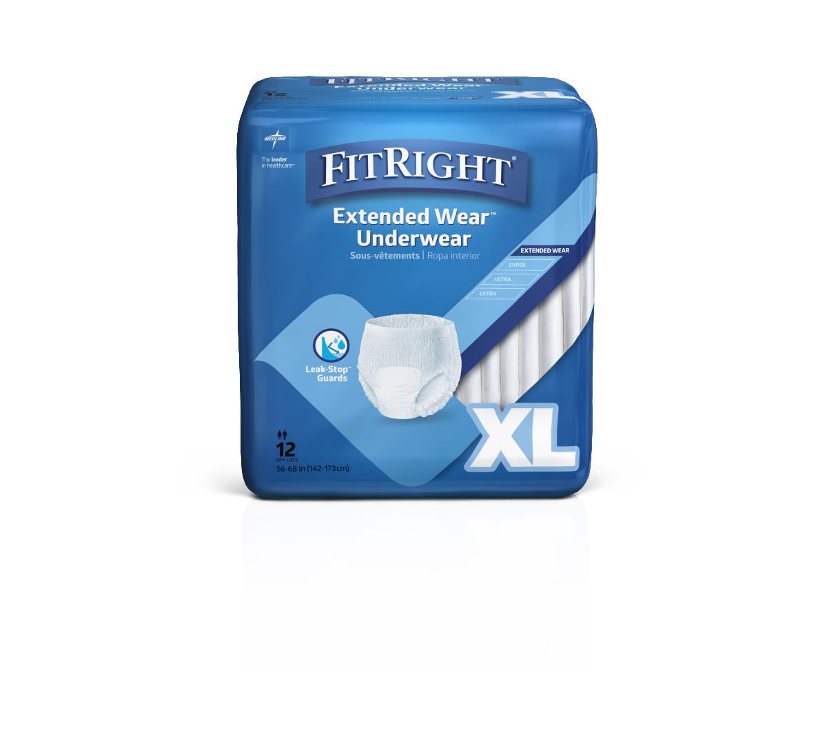 FitRight Extended Wear Incontinence Underwear Overnight Absorbency