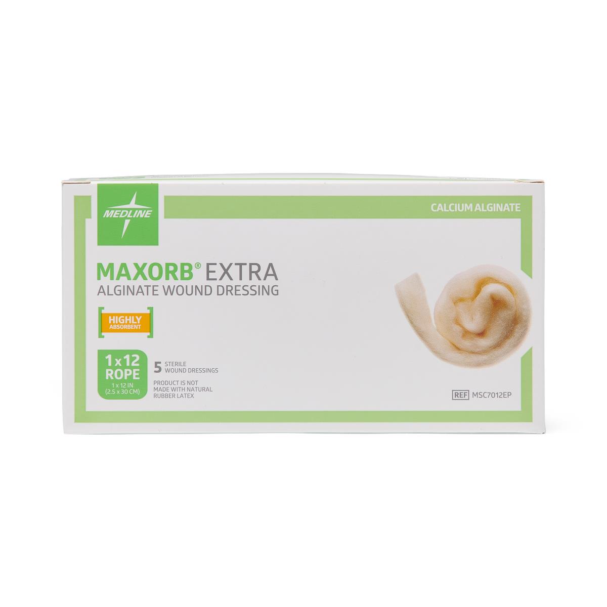 Maxorb Extra CMC/Alginate Dressing Rope 1" x 12"