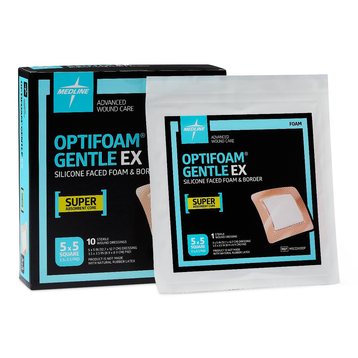 Optifoam Gentle E Extra Smallilicone-Faced Foam Dressings Ex Bordered 5 5