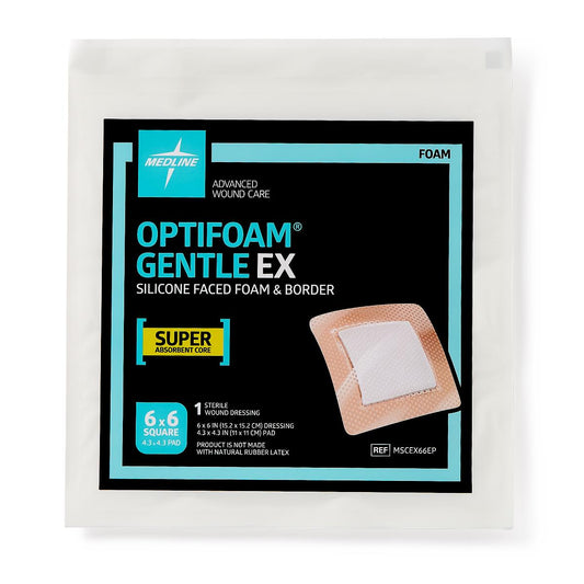 Optifoam Gentle E Extra Smallilicone-Faced Foam Dressings Ex Bordered 6 6