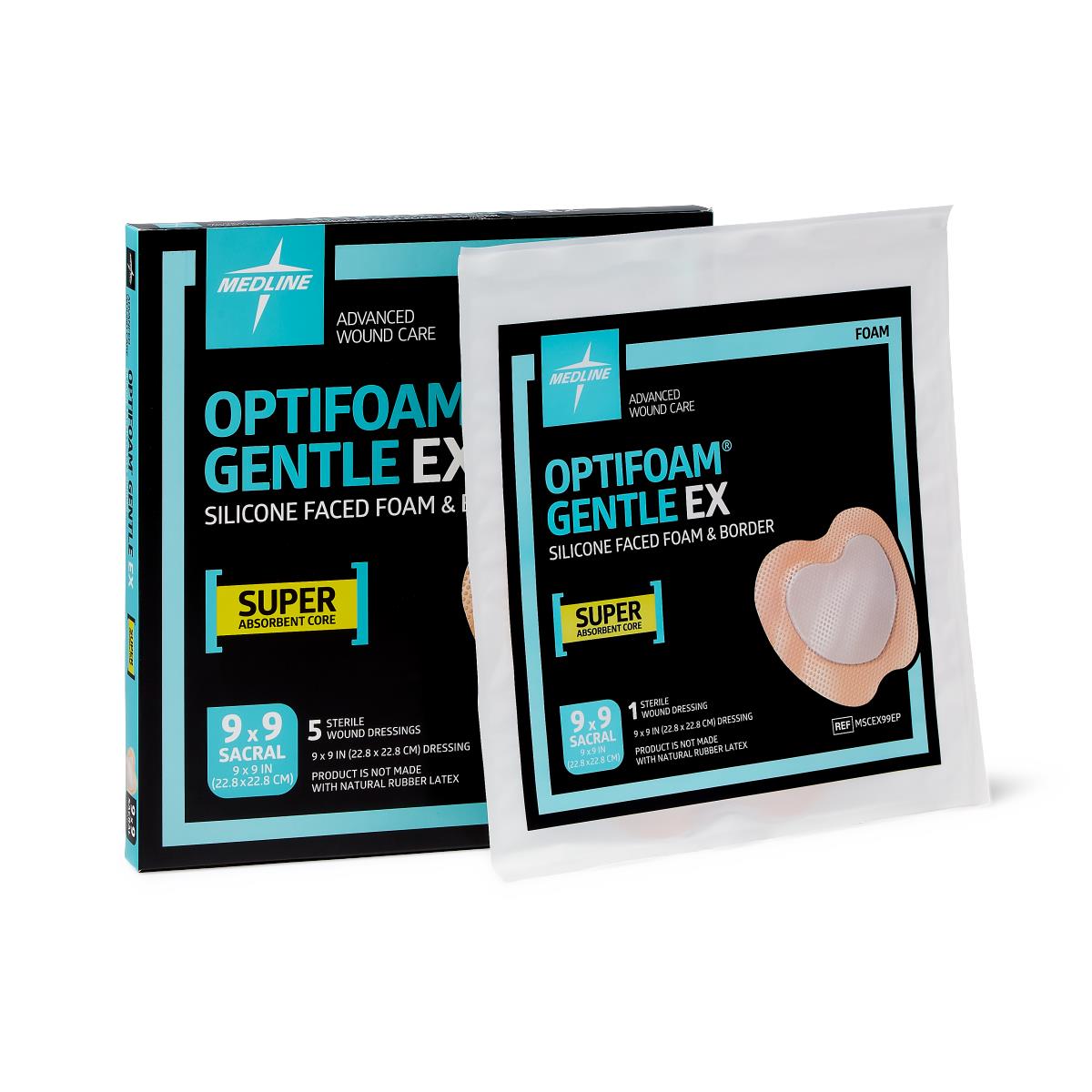 Optifoam Gentle E Extra Smallilicone-Faced Foam Dressings EExtra Smallacrum 9 9