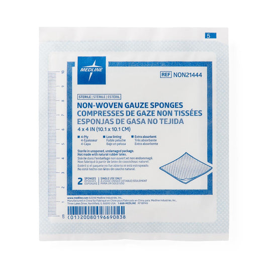 Standard Sterile Nonwoven Gauze Sponges 4" x 4" 4ply