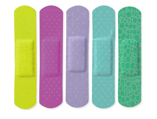 CURAD Neon Adhesive Bandages 3/4" x 3"