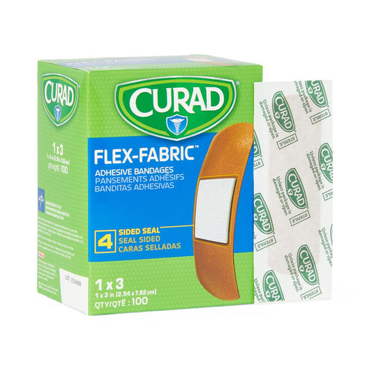 Curad Flex-Fabric Bandages Adhesive Fabric 1" x 3" Sterile
