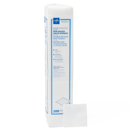 Deluxe Nonsterile Nonwoven Gauze Sponges 2" x 2" 4ply
