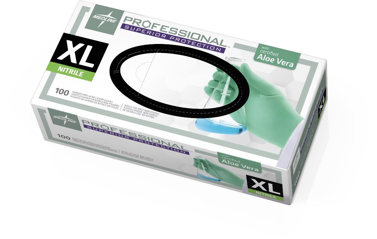 Professional Nitrile Exam Gloves with Aloe 100ct