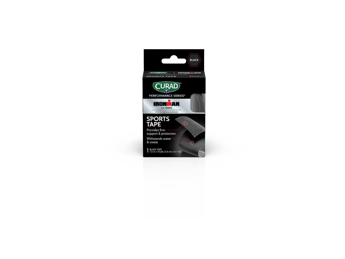 Curad Performance Series Ironman Sports Tape Black 1.5" x 10yd 1ct