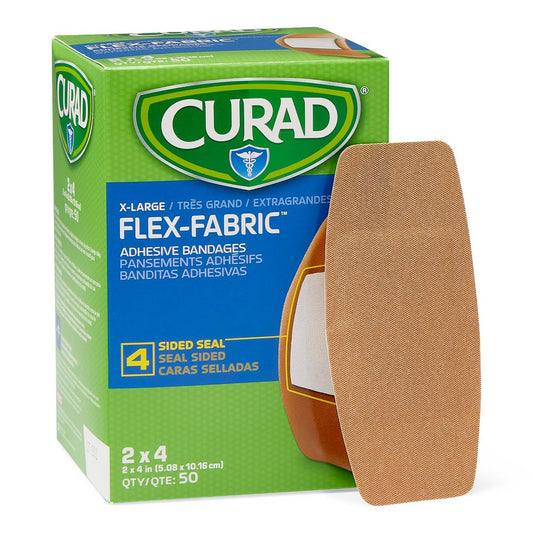 Curad Flex-Fabric Bandages Adhesve Fabric 2" x 4" St 50/box