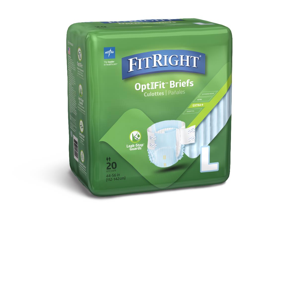 Fitright Plus Incontinence Briefs Clothlike