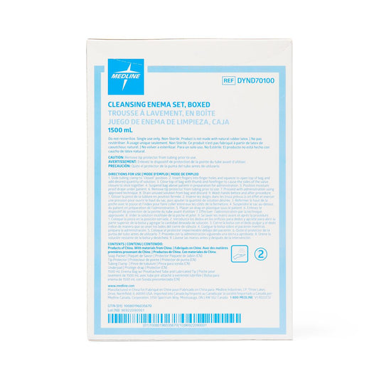 Enema Bag Sets with slide Clamp Boxed